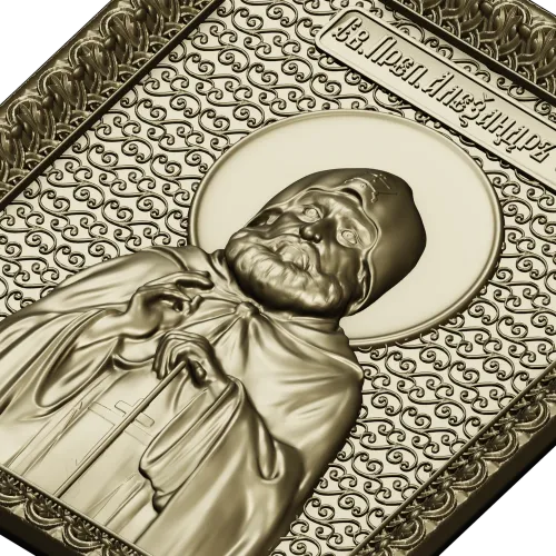 Икона святителя Александра Свирского - 3D STL рельеф