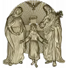 Holy Family bas-relief STL for CNC