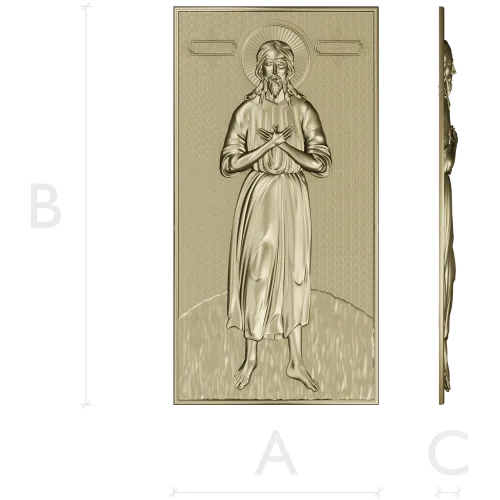 Saint Alexius Full-Relief Icon STL for CNC