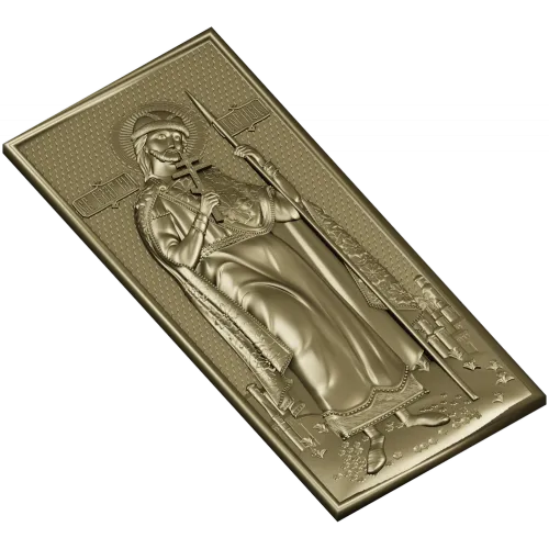Икона Святой Князь Борис - 3D STL панель для ЧПУ