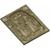 Saints Boris and Gleb - high relief icon STL for CNC