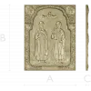 Saints Boris and Gleb - high relief icon STL for CNC