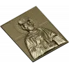 Orthodox bas-relief crowned prince icon STL for CNC