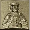 Orthodox bas-relief crowned prince icon STL for CNC