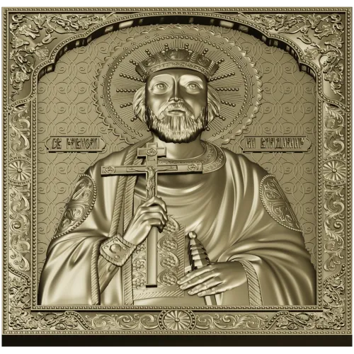 Saint Vladimir Orthodox Icon STL for CNC router