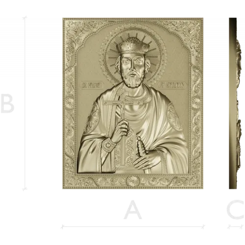 Saint Vladimir Orthodox Icon STL for CNC router