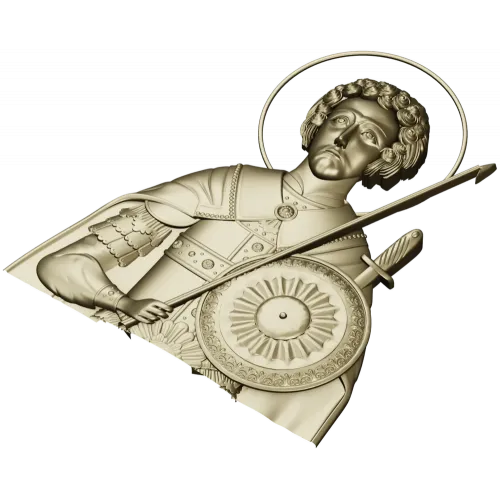 Saint George High-Relief STL for CNC