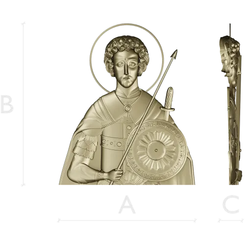 Saint George High-Relief STL for CNC