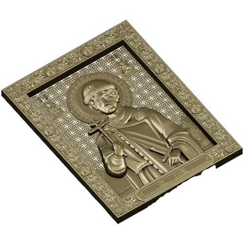 Икона Святой Глеб Владимирович - 3D STL барельеф для ЧПУ