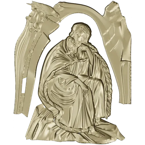 Saint Elijah high-relief STL for CNC