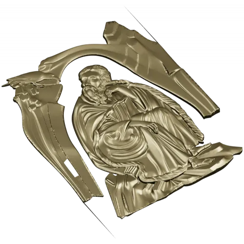 Saint Elijah high-relief STL for CNC