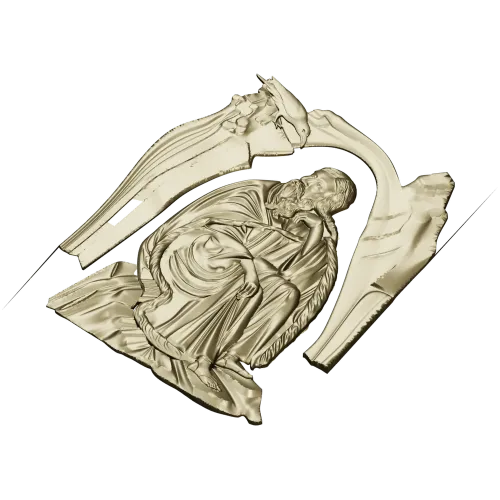 Saint Elijah high-relief STL for CNC