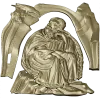 Saint Elijah high-relief STL for CNC