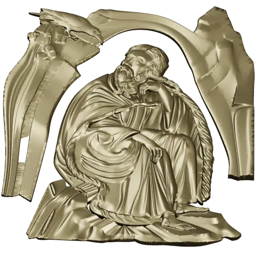 Saint Elijah high-relief STL for CNC