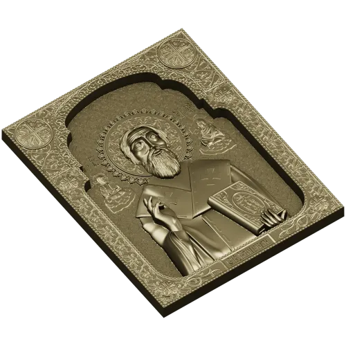 STL модель иконы Святителя Киприана - 3D модель для ЧПУ