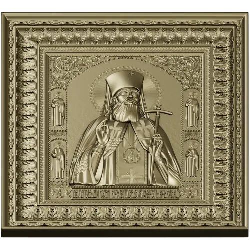 Saint Luke of Simferopol - high-relief icon STL for CNC