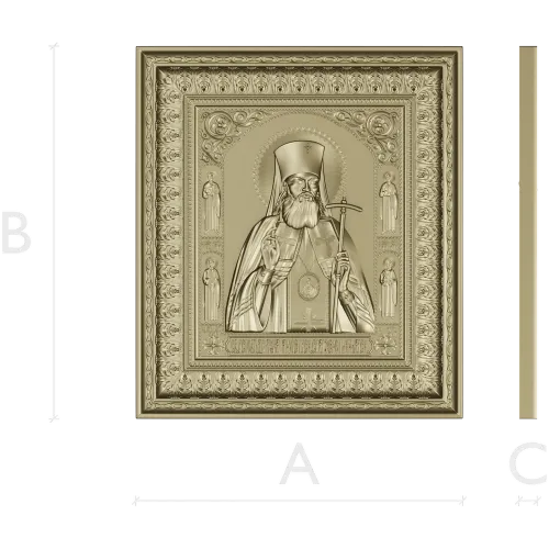 Saint Luke of Simferopol - high-relief icon STL for CNC