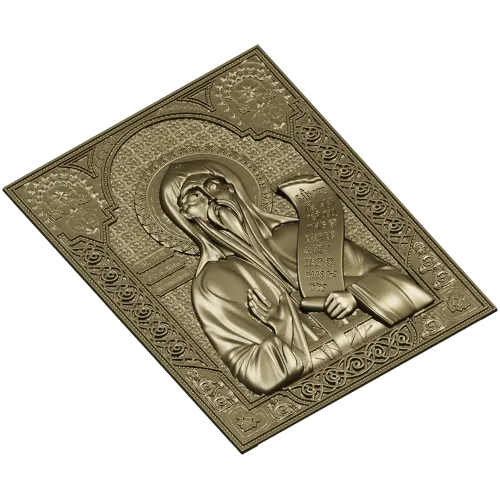 Saint Nikita the Stylite - high-relief STL icon for CNC