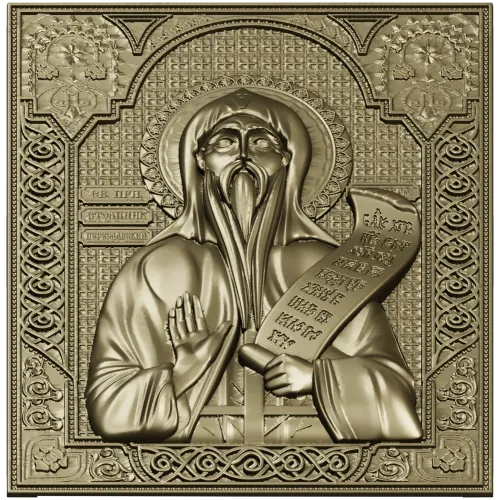 Saint Nikita the Stylite - high-relief STL icon for CNC
