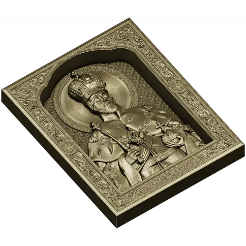 Икона "Святой Царь Николай II" - 3D модель STL для ЧПУ