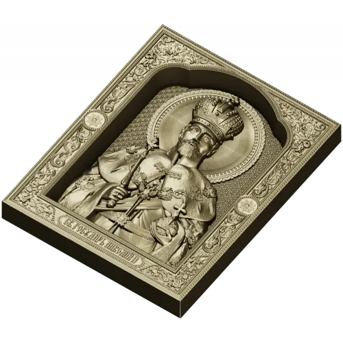Икона "Святой Царь Николай II" - 3D модель STL для ЧПУ