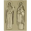 Икона Святых Петра и Февронии - 3D STL панно для ЧПУ