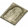 Saints Peter and Fevronia icon relief STL for CNC