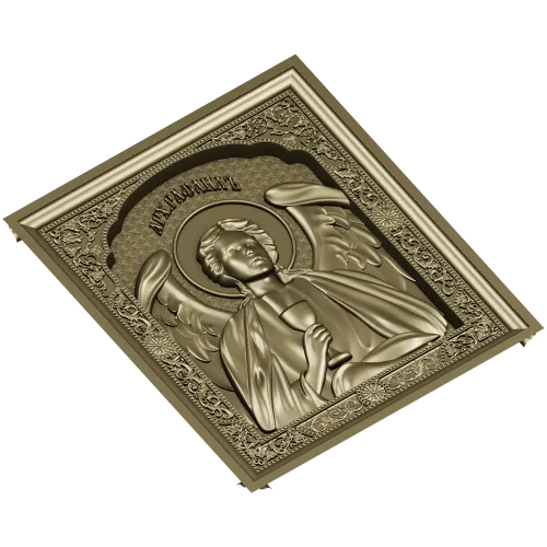 Saint Raphael high-relief icon STL for CNC