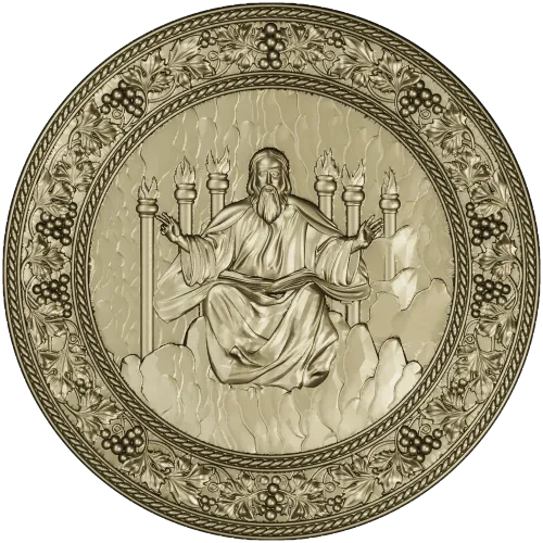 Christ the Savior - circular relief STL for CNC