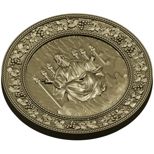 Christ the Savior - circular relief STL for CNC