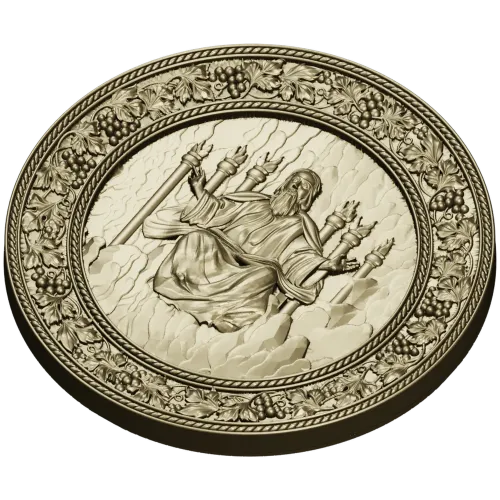 Christ the Savior - circular relief STL for CNC