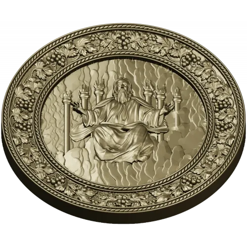 Christ the Savior - circular relief STL for CNC