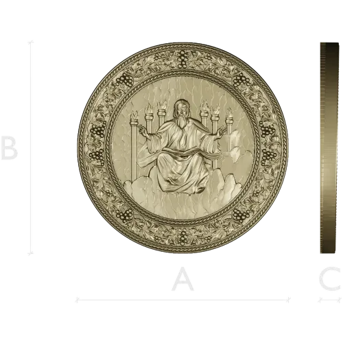 Christ the Savior - circular relief STL for CNC