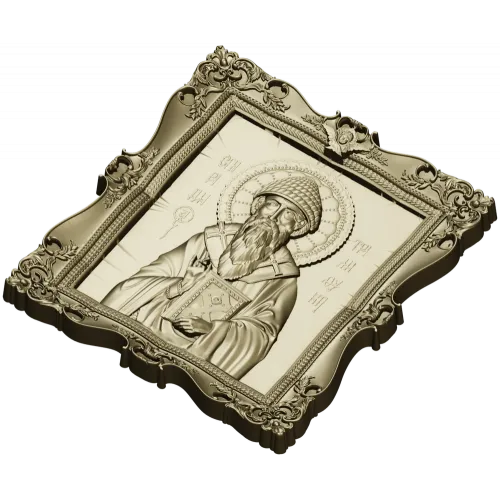 STL 3D модель иконы Святого Спиридона в киоте