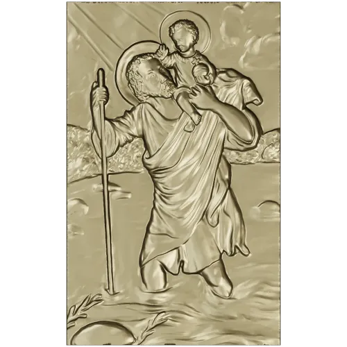 Saint Christopher high-relief STL for CNC milling