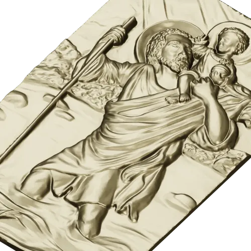 Saint Christopher high-relief STL for CNC milling