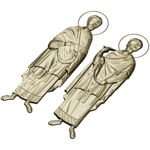 Святые Косма и Дамиан - 3D модель STL для ЧПУ