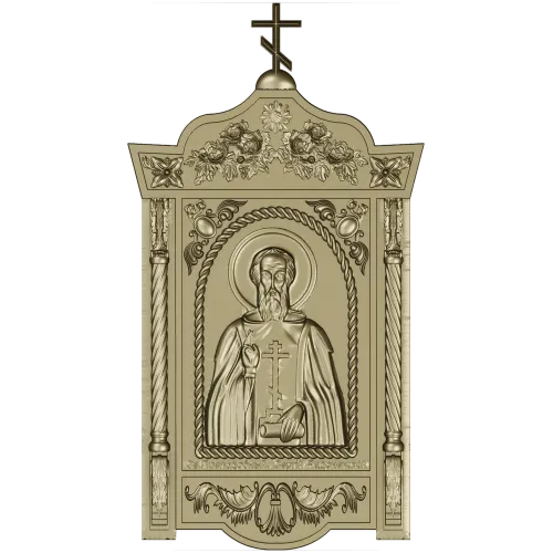 Икона Сергий Радонежский - 3D модель STL для ЧПУ