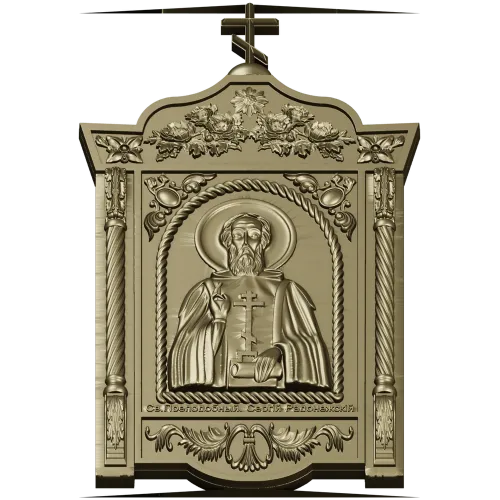 Икона Сергий Радонежский - 3D модель STL для ЧПУ
