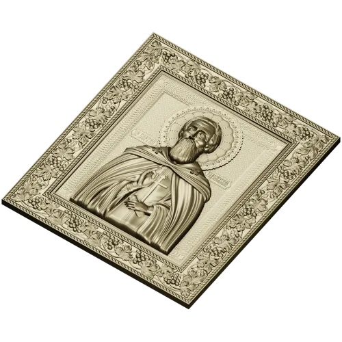 Преподобный Сергий Радонежский - 3D модель STL для ЧПУ (икона, рельеф)