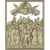 Assembly of New Martyrs - high-relief STL for CNC carving