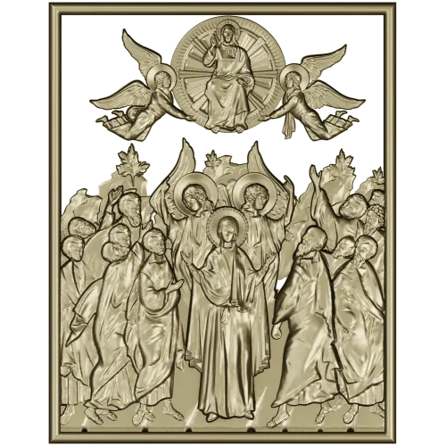 Assembly of New Martyrs - high-relief STL for CNC carving