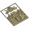 Assembly of New Martyrs - high-relief STL for CNC carving