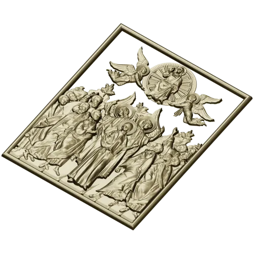 Assembly of New Martyrs - high-relief STL for CNC carving