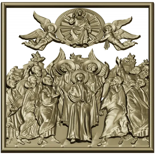 Assembly of New Martyrs - high-relief STL for CNC carving