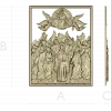 Assembly of New Martyrs - high-relief STL for CNC carving