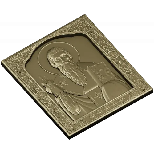 Икона Святого Спиридона Тримифунтского - STL панель для ЧПУ