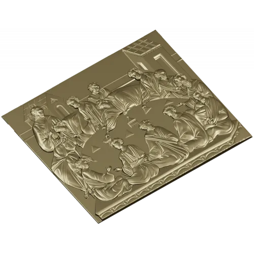 Тайная Вечеря - рельефная 3D модель в формате STL