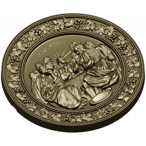Last Supper round relief STL for CNC carving