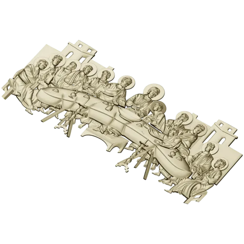 Тайная Вечеря - рельефная 3D модель STL для ЧПУ